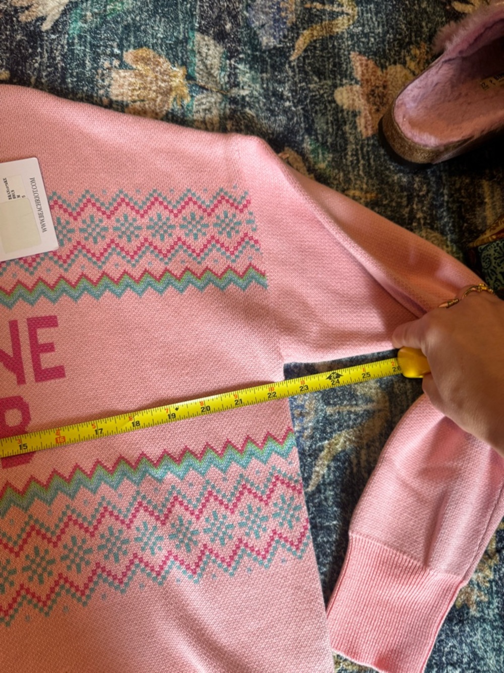 NWT Beach Riot Pink Champagne Ski Club Knit Callie Sweater & Balboa Shorts Set - Picture 9 of 11